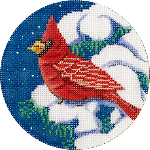 X299 Cardinal in Tree Ornament