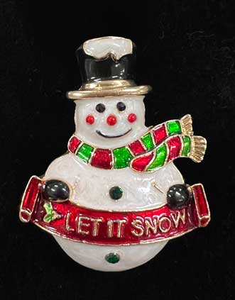 Let it Snow Snowman Big Buddie Needleminder Magnet