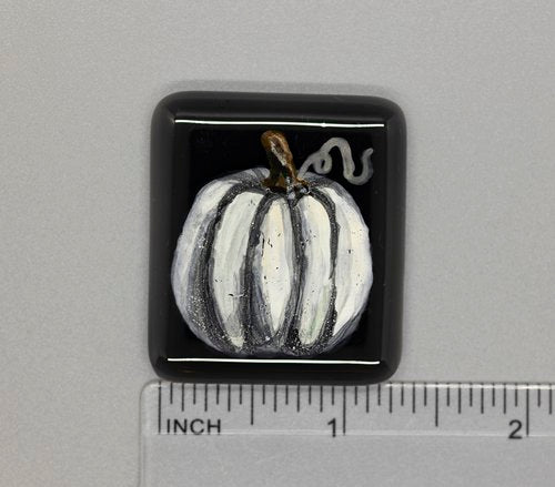 Pumpkin Fused Glass Needleminder Magnet