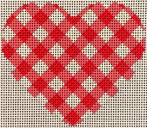 HE-855R Red Gingham Heart
