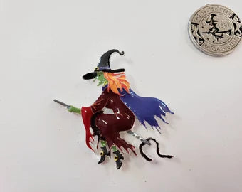 Stitchy Witch Flying on her Needle and Thread Needleminder