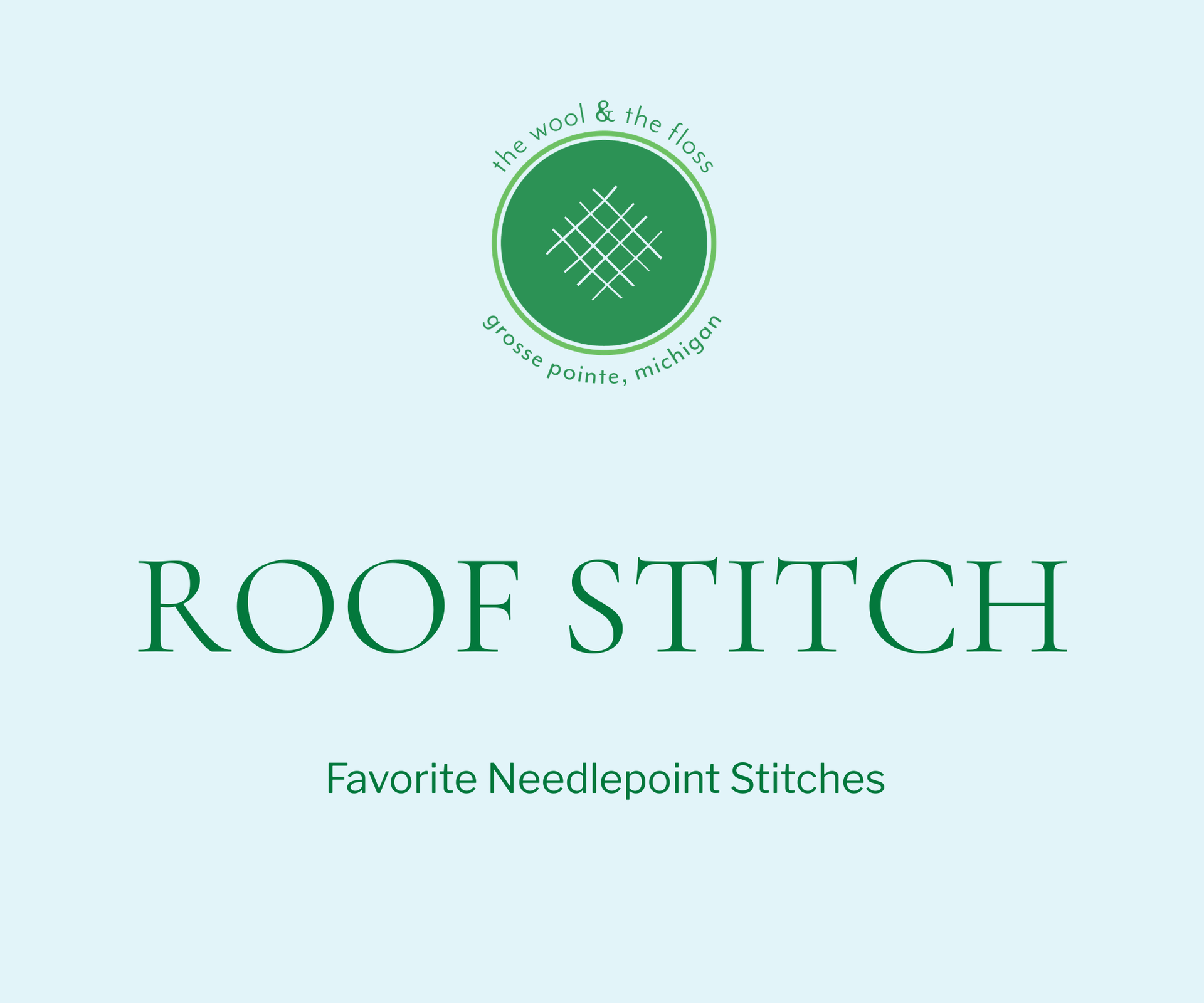 Roof Stitch | Free stitch chart for needlepoint