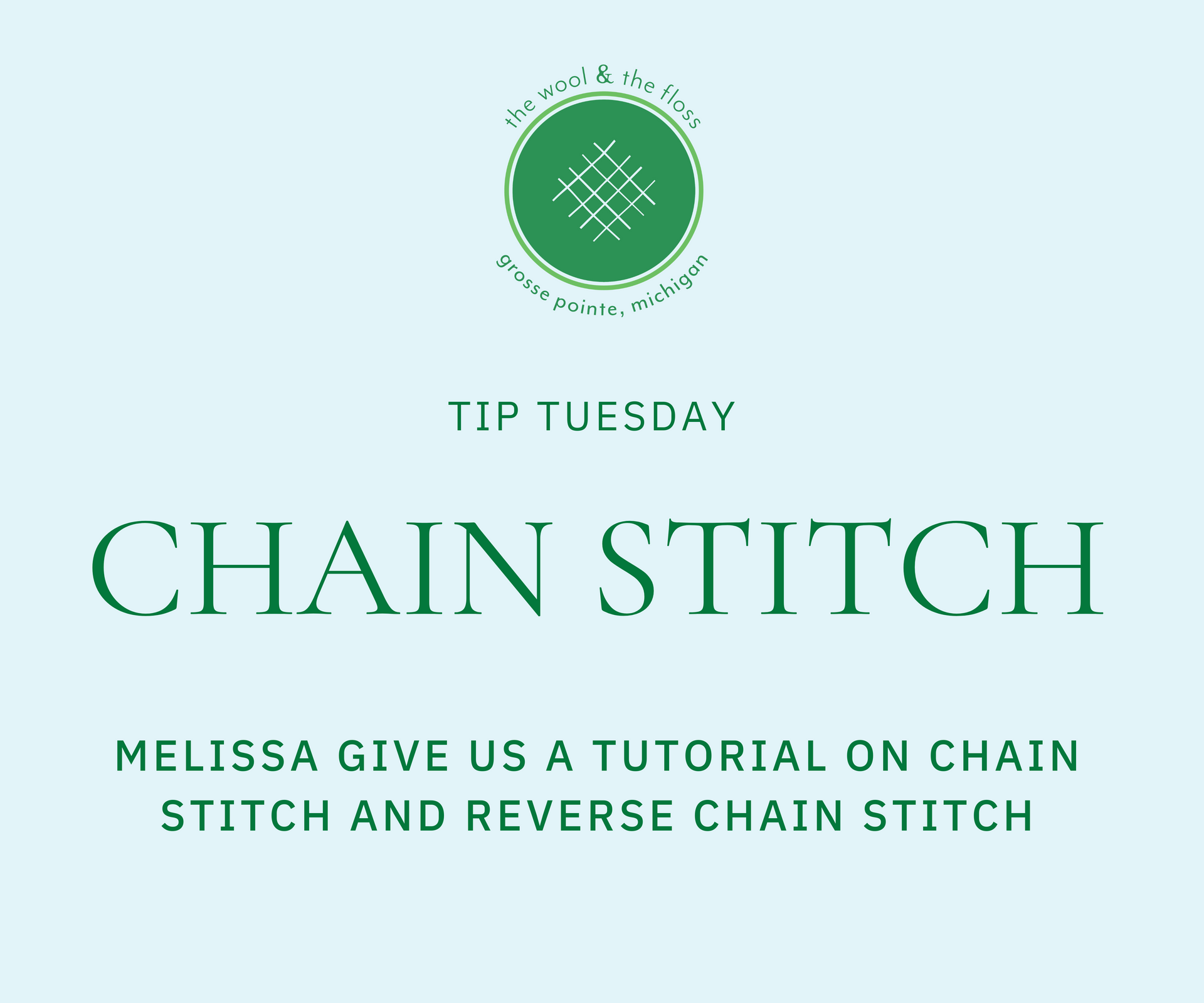 Chain Stitch and Reverse Chain Stitch Needlepoint How To