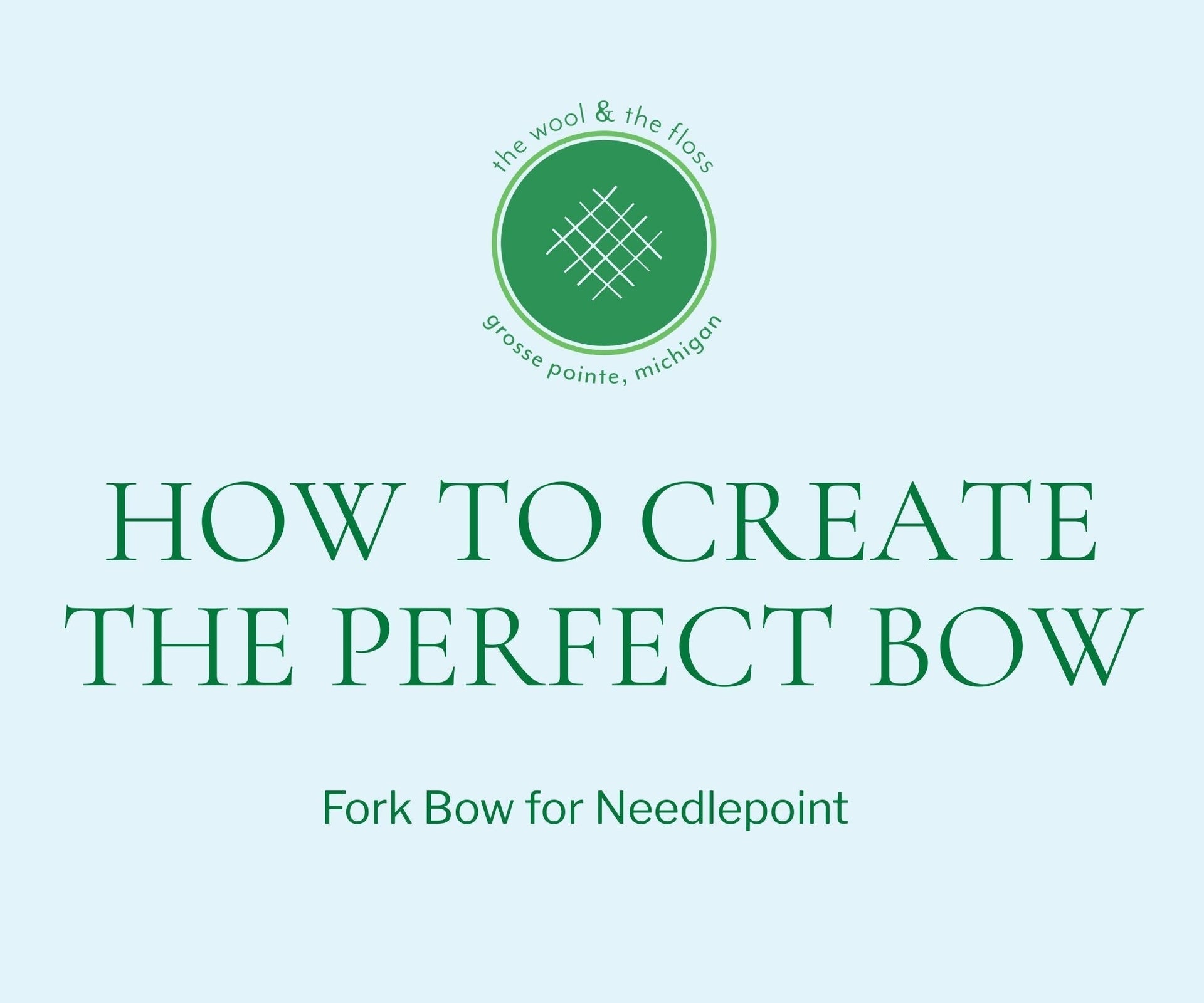 How to: Create the perfect bow for a needlepoint project (Fork Bows for needlepoint)