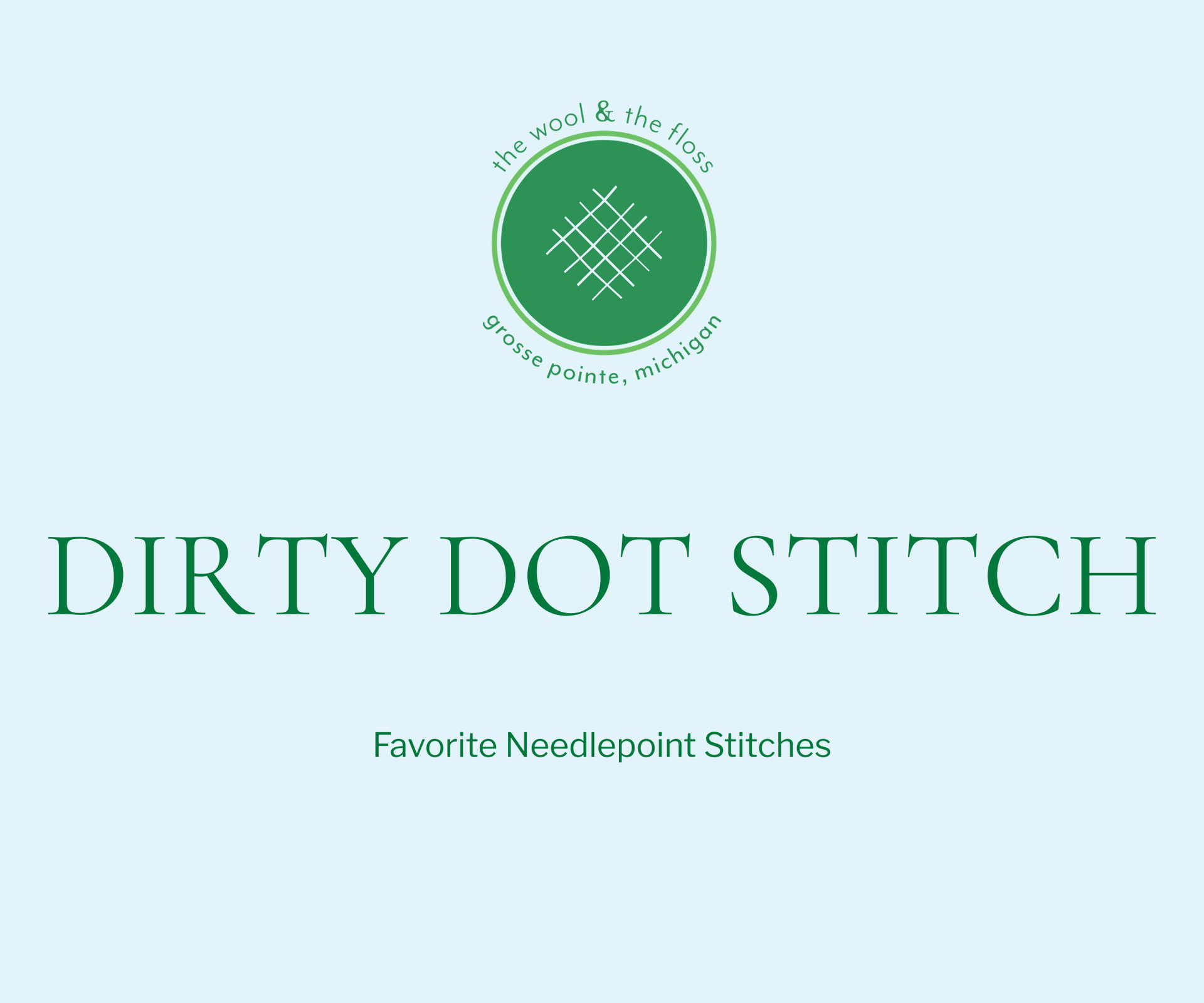 Dirty Dot Stitch  |  Free stitch chart for needlepoint background stitch