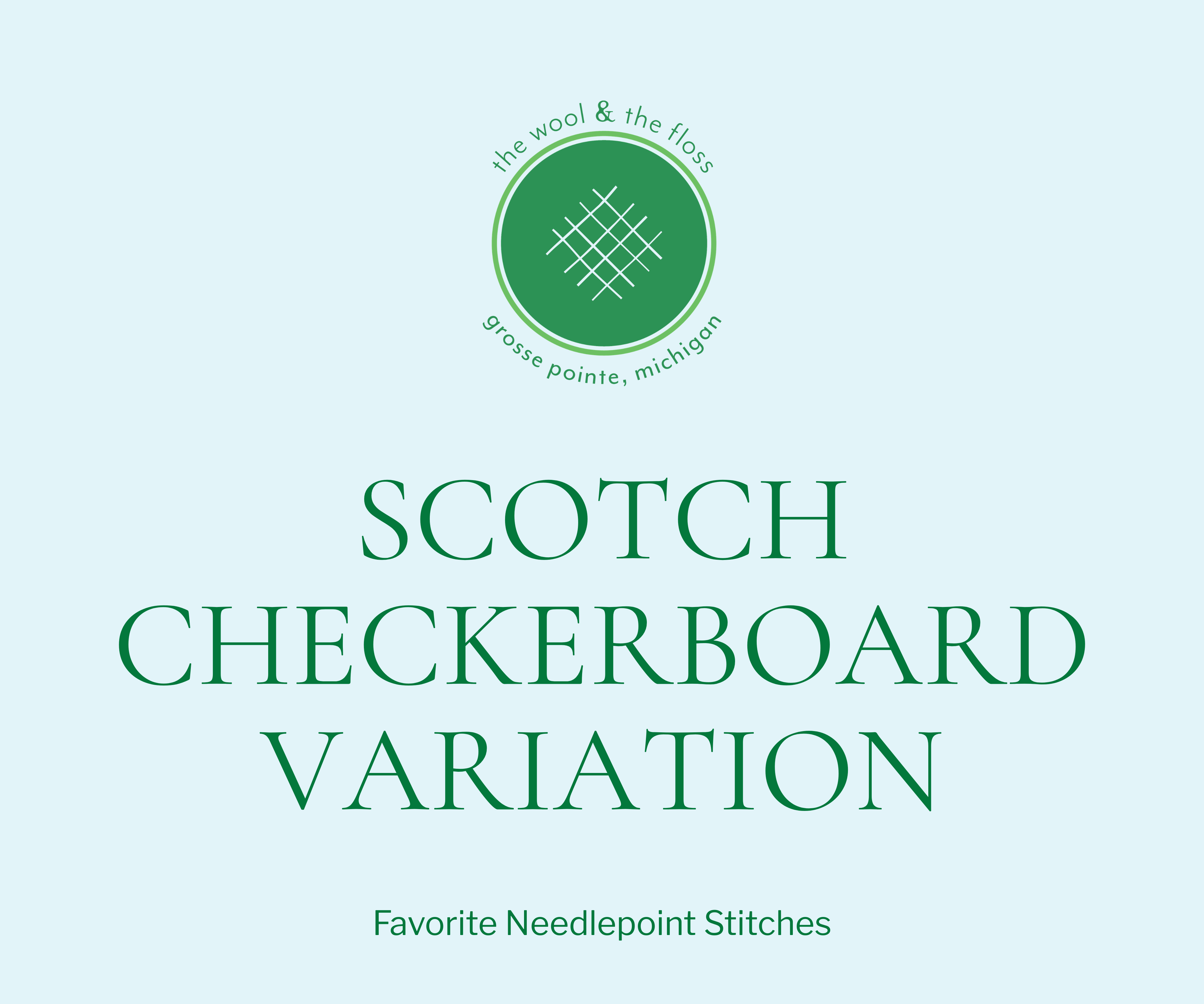 Scotch Checkerboard Variation | Free stitch chart for needlepoint back
