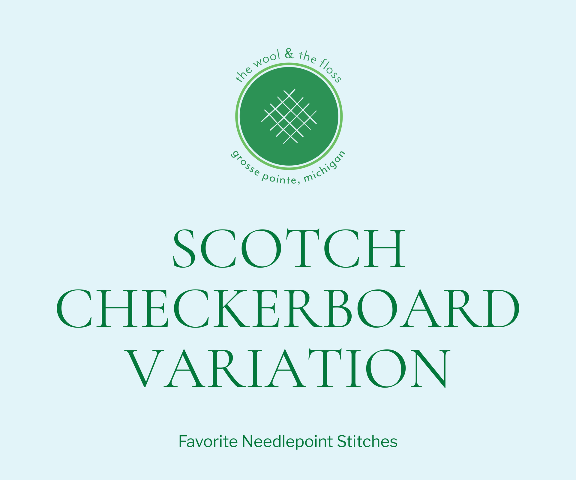 Scotch Checkerboard Variation  |  Free stitch chart for needlepoint background stitch