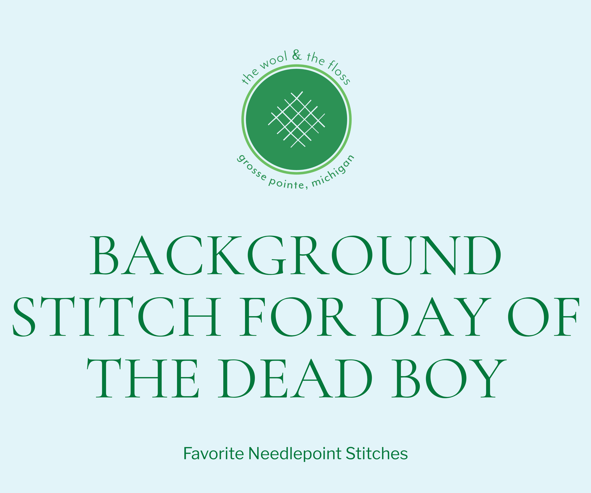 Day of the Dead Boy Background Stitch  |  Free stitch chart for needlepoint background stitch