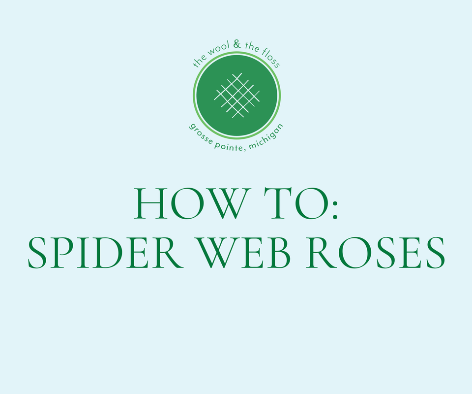 Needlepoint How To: Spider Web Rose