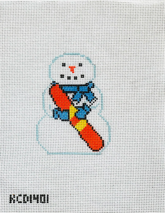 KCD1401 Snowman with Snowboard - TS