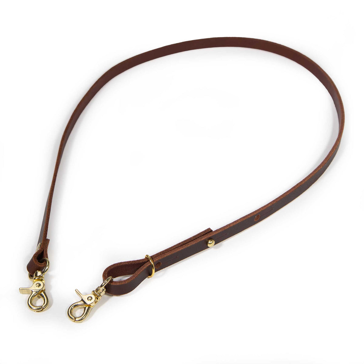 Leather Cross Body Strap- Mahogany