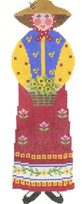 LR 376B-18 GARDEN LADY/BASKET ORN - TS