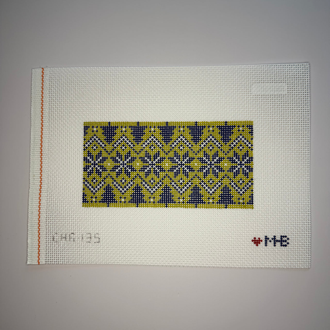 CHR-135 Fair Isle Chartreuse/Navy