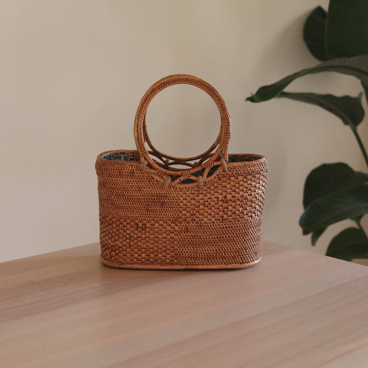 Bali Rattan Handbag - Kelsey