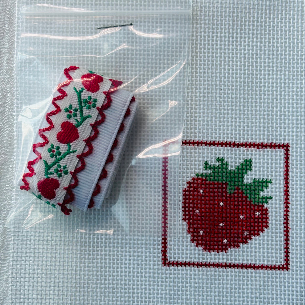 Strawberry Bookmark BMS with included Vintage ribbon