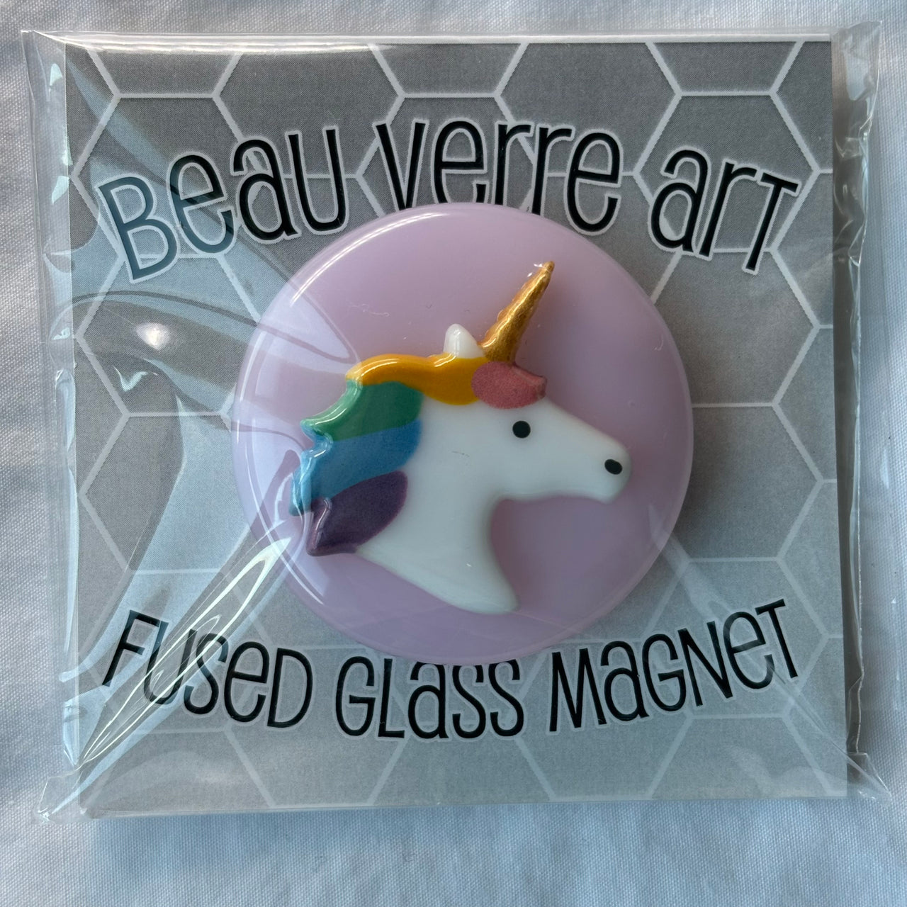 Unicorn Fused Glass Needle Minder