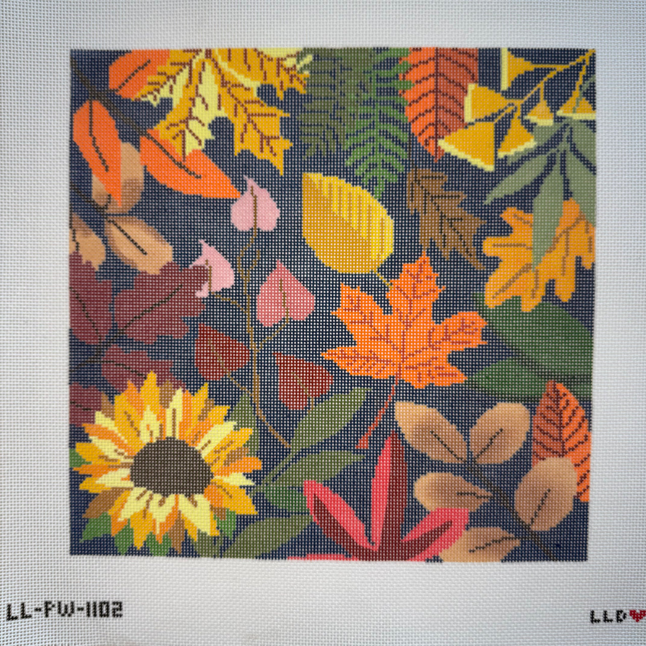 Blue Autumn Botanical Leaves LL-PW-1102 - MKT