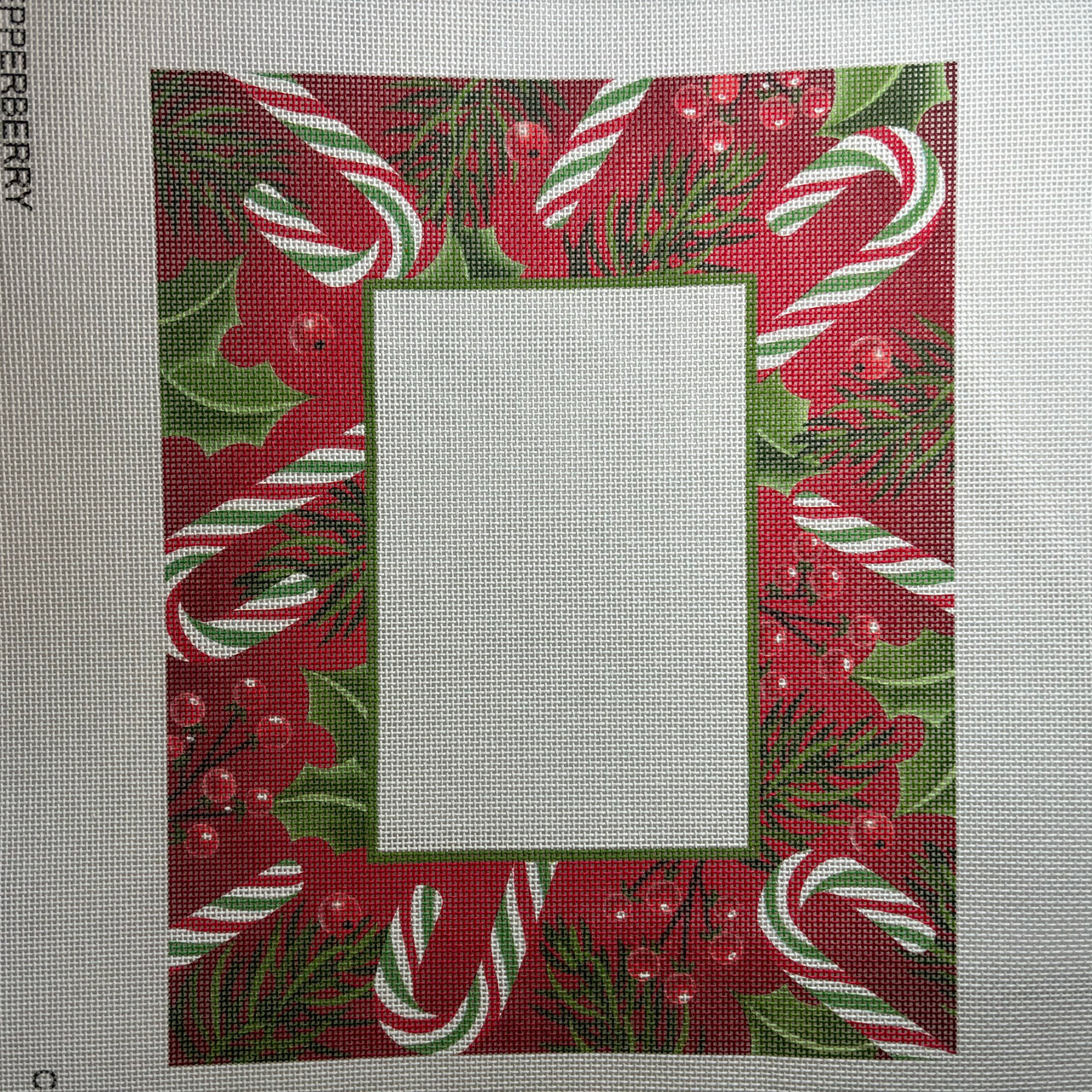 Candy Cane and Pine Frame CHR06