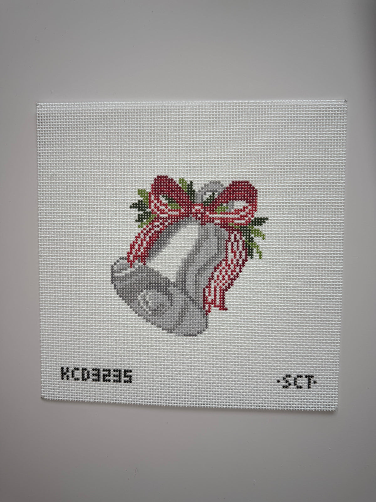 KCD3235 Silver Bell with Red Bow - MKT