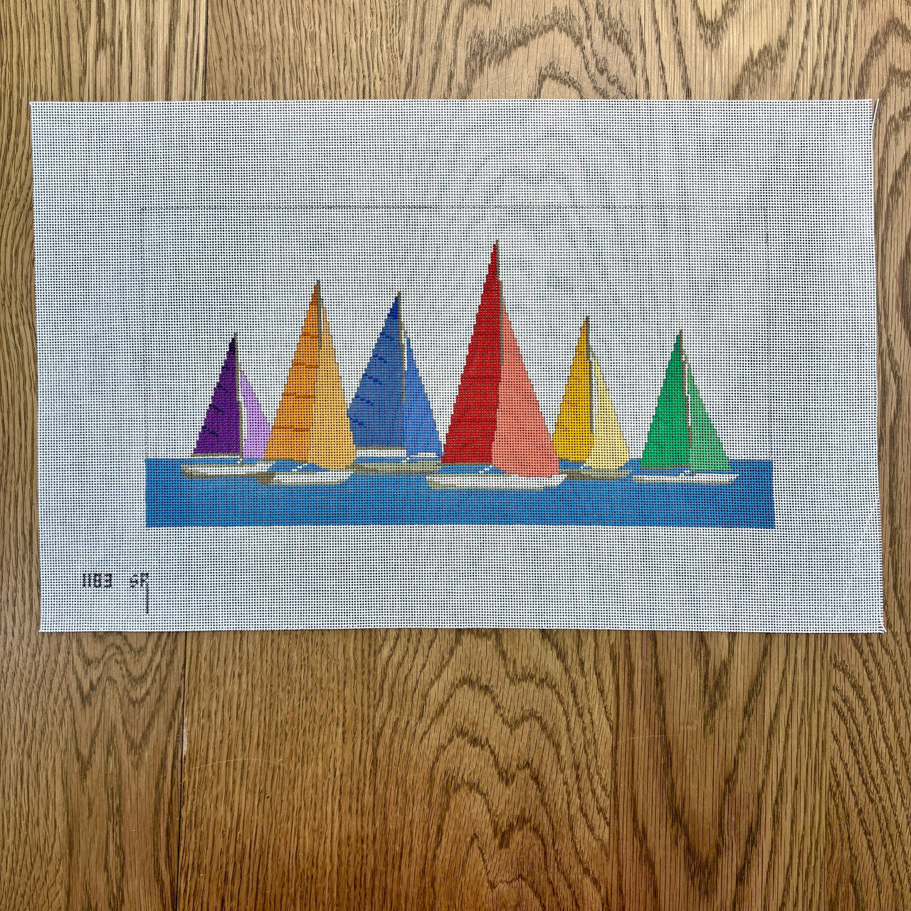 SR1183 Resting Sailboats - 18 mesh - TS