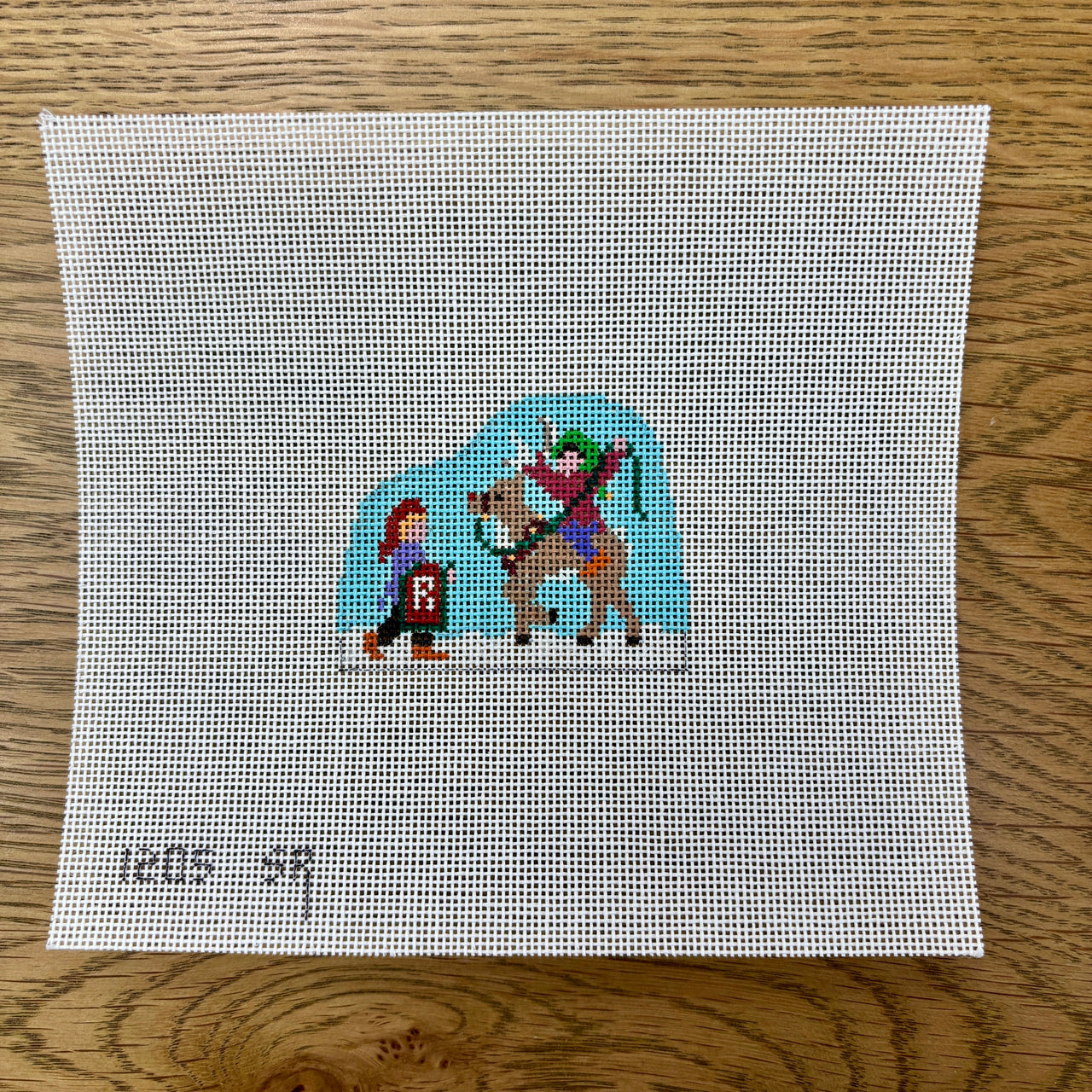 SR1205 Santa's Village, Elves Riding Rudolph - 18 mesh - TS