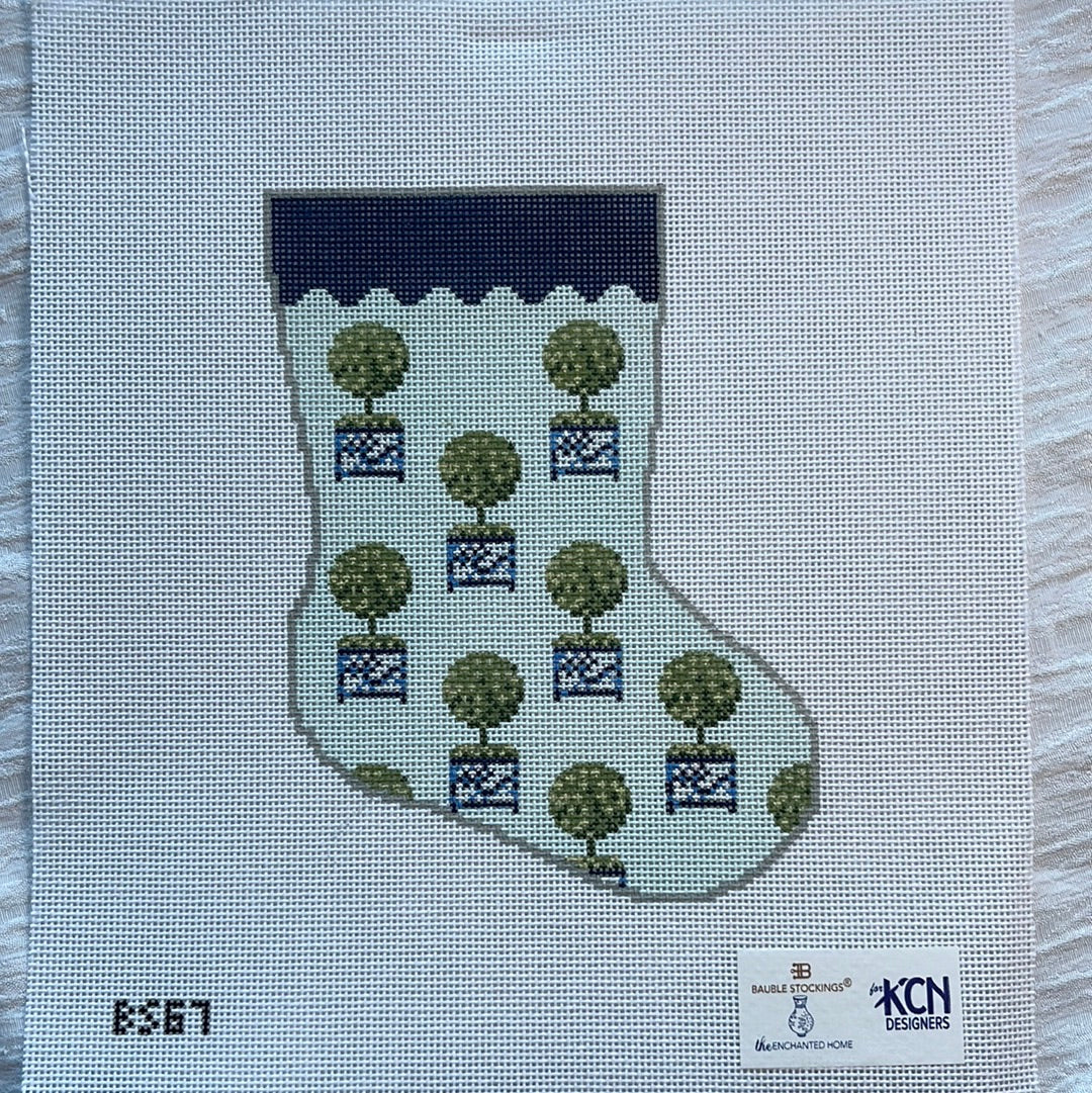 BS-67 Topiary Pattern Ornament Sized Stocking