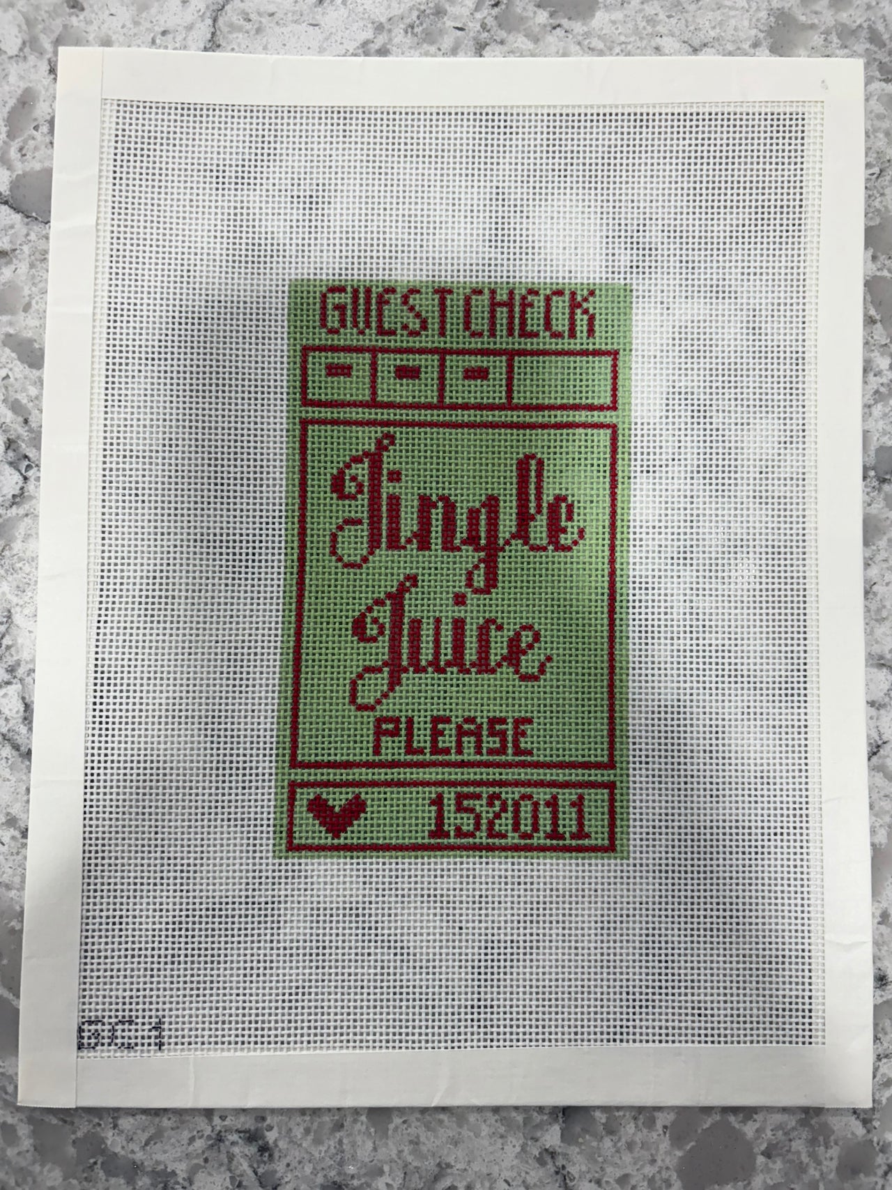 GC1 Guest Check - "Jingle Juice" Canvas - SE