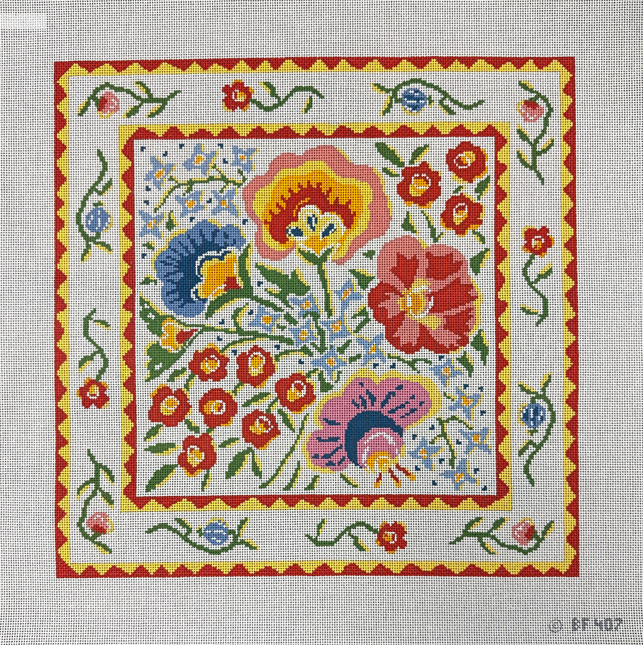 BF407 Country Floral White - TS