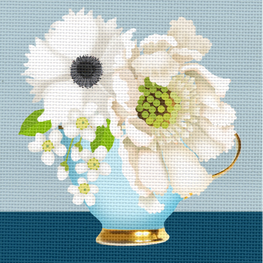 1912A Blue and White Teacup