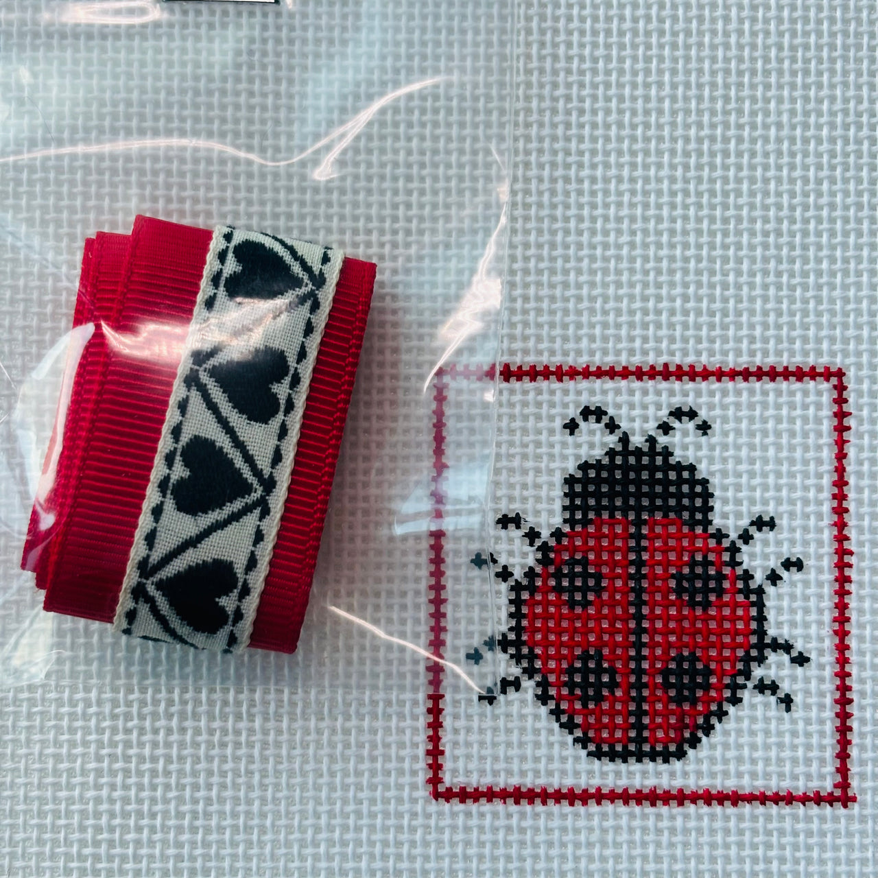 Lady Bug Bookmark BMLB with included Vintage Ribbon