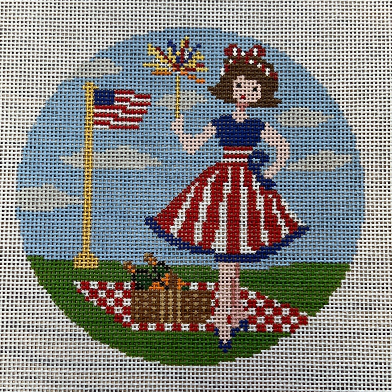 KDS-60 Betty Loves Independence Day Canvas and Stitch Guide - TS