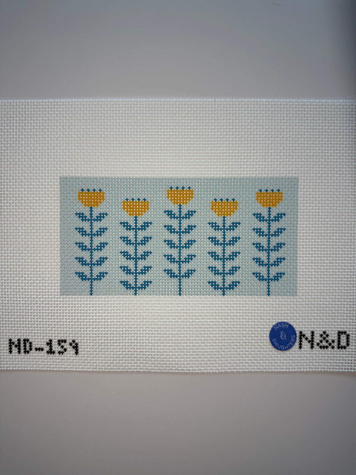 ND-159 Blue & Gold Block Flower Print A - Clutch Insert - MKT