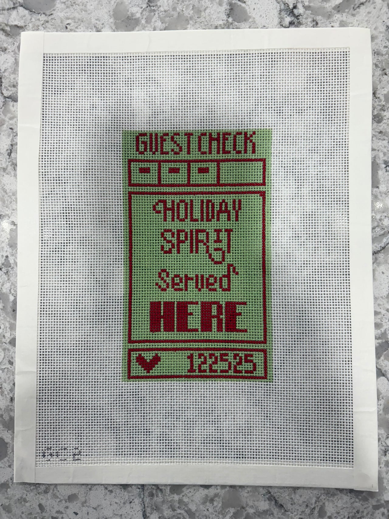 GC2 Guest Check - "Holiday Spirit Served HERE" Canvas - SE