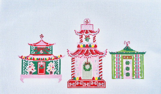 KCD4498 Holiday Pagoda Bolster Pillow