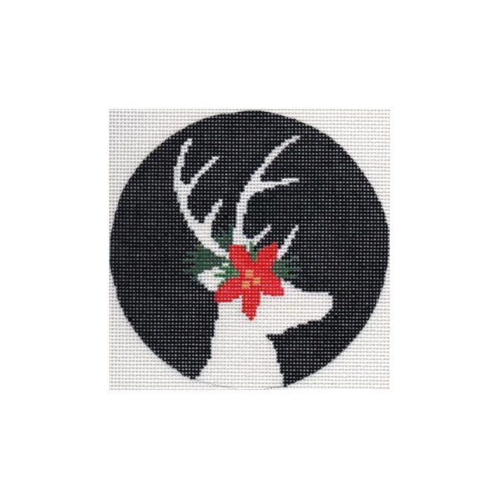 LRE-XO 07 Reindeer on Black Bkgd. - TS