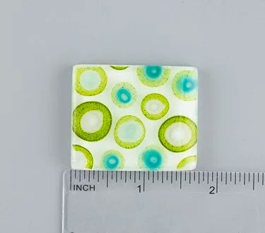 Green Murrini Fused Glass Needle Minder