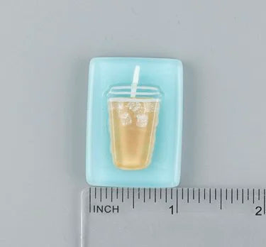 Iced Coffee Fused Glass Needleminder