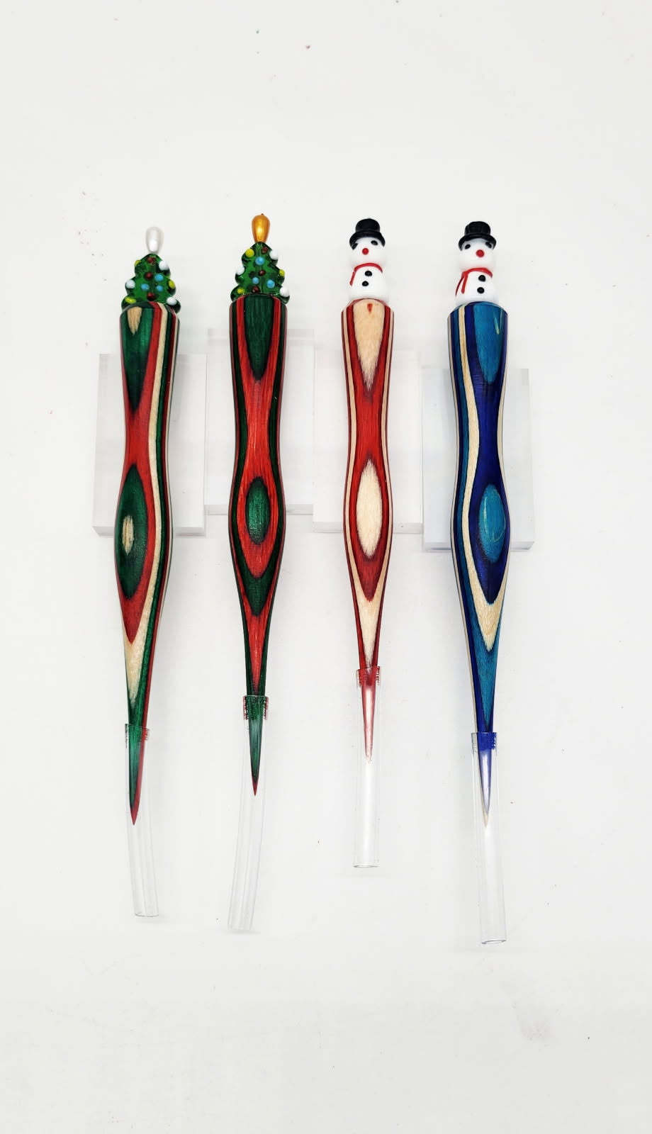 Special Edition Holiday Handcrafted Wooden Laying Tool with Glass Bead