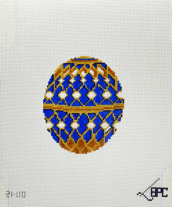 21-110  Faberge Egg - Blue  - TS