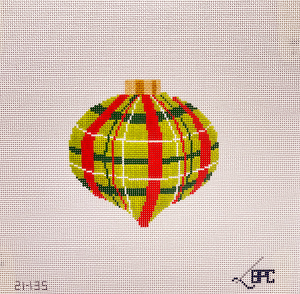 21-135 Retro Red/Green Plaid Ornament  - TS