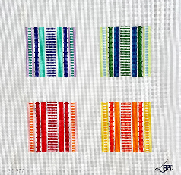 23-260  Stripe Coaster Set of 4  - TS