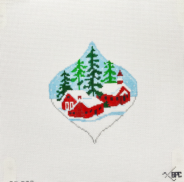 23-327 Red Village Ornament  - TS