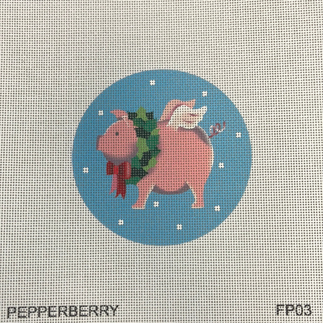 Flying Pig with Wreath FP03