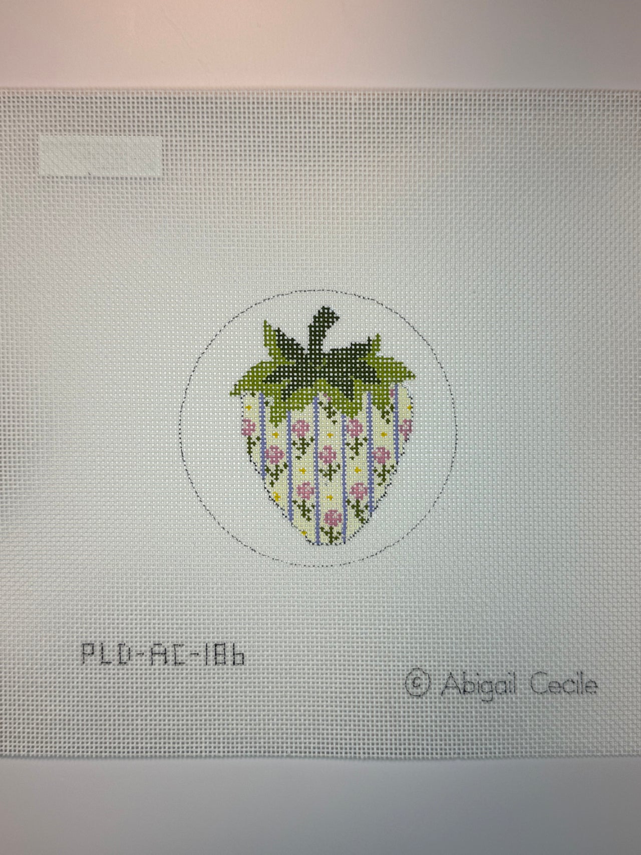AC-186 Strawberries Pink Flowers on Yellow - MKT