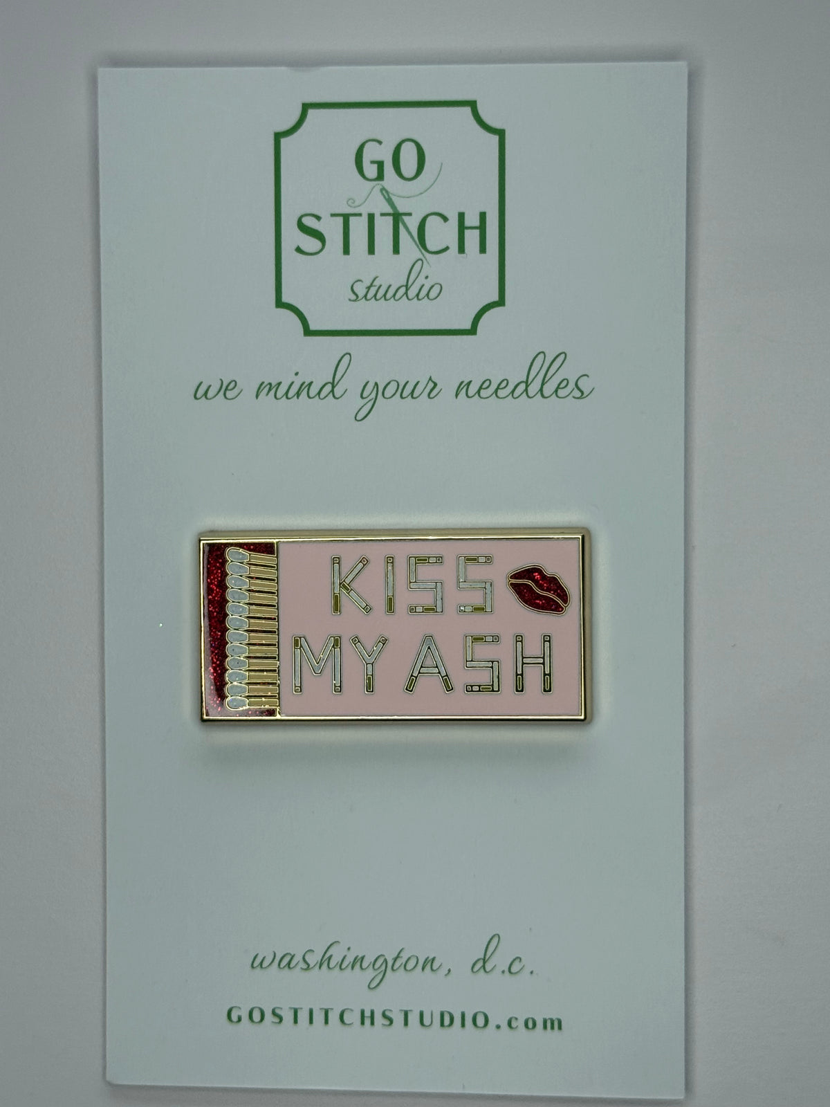 Kiss My Ash Matchbox Needleminder - MKT