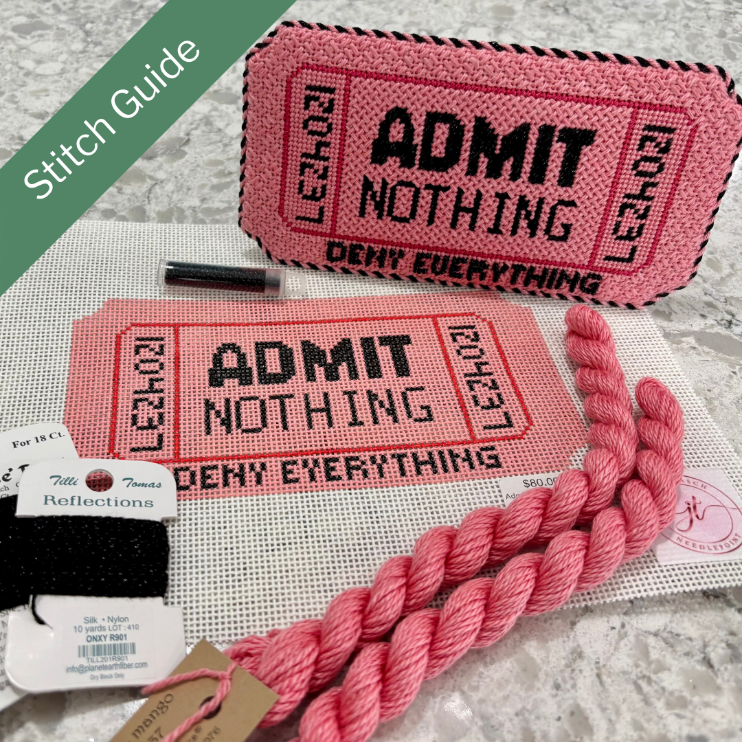 Admit Nothing Canvas + Stitch Guide by Melissa MacLeod
