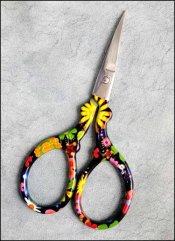 Navy Floral Embroidery Scissors