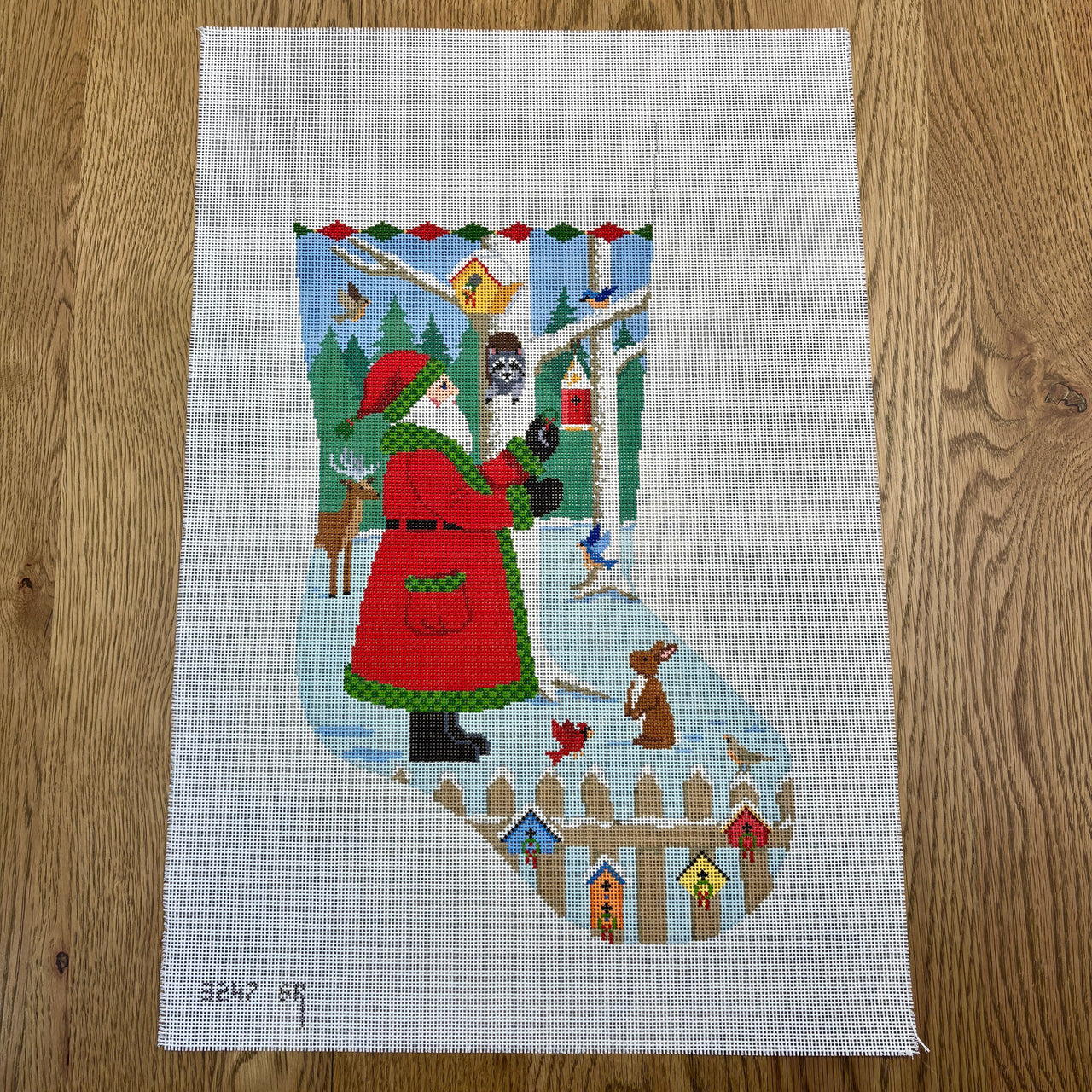 SR3247 Santa With Birdhouses, Stocking - TS