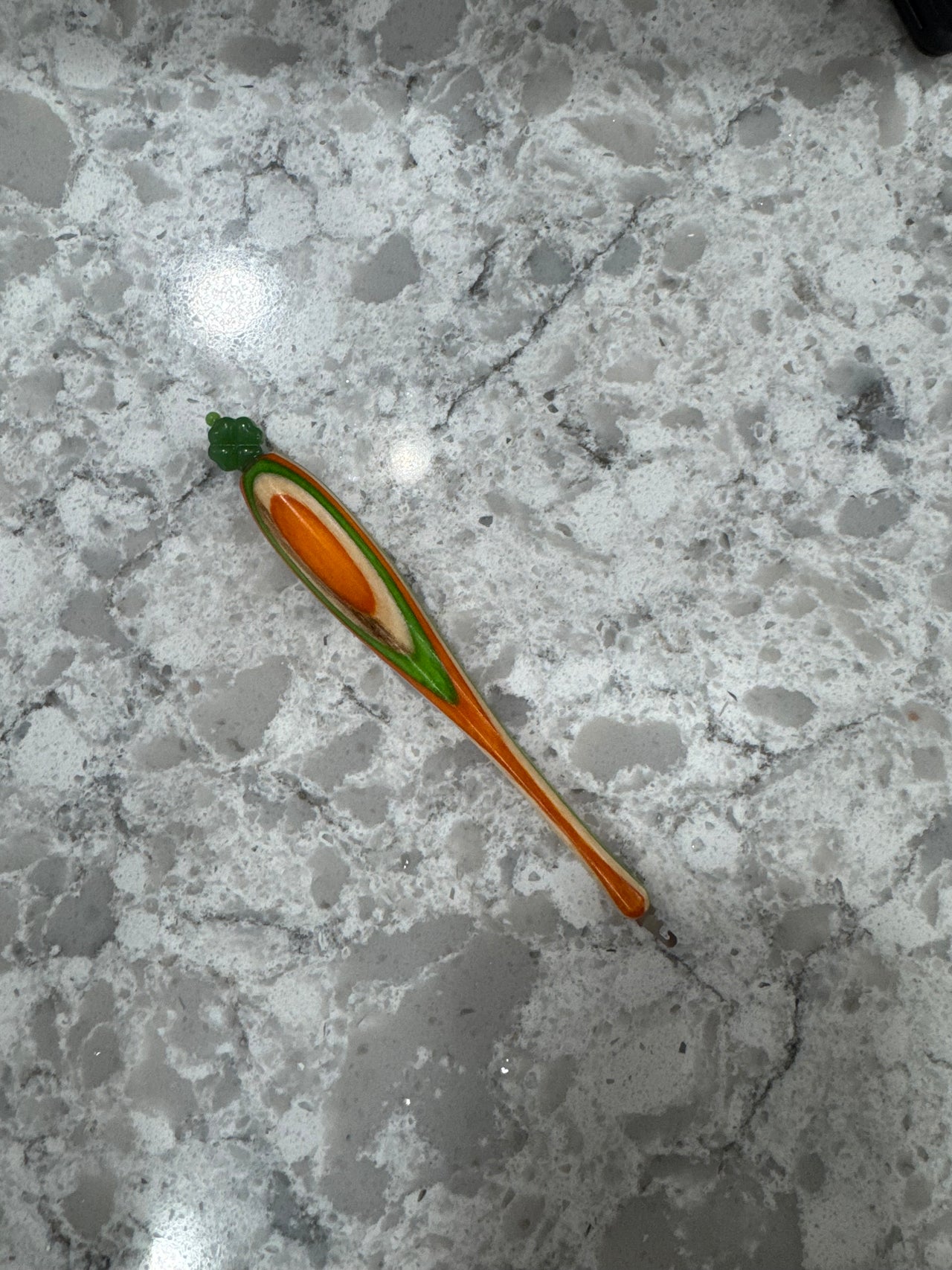 Special Edition St. Patrick's Day Handcrafted Wooden Threader with Glass Bead