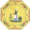 LR 327 GIRL QUIMPER PLATE - TS